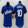 New Nike Los Angeles Dodgers #10 Justin Turner blue Flexbase Authentic Collection Jersey