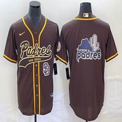 Nike San Diego Padres blank brown majestic baseball jersey Joint name -BD 03