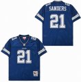 Dallas Cowboys #21 Deion Sanders Throwback blue nfl Jersey