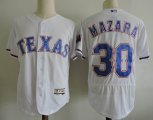 Texas Rangers #30 Mazara white Flexbase Authentic Collection Jersey