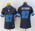 Women Nike Detroit Lions #97 Aidan Hutchinson black Vapor F.U.S.E. Limited Jersey -BD