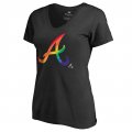 Women's Atlanta Braves Fanatics Branded Pride Black T-Shirt