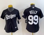 Women Los Angeles Dodgers #99 Kelly Nike black majestic baseball Jersey-BD 01