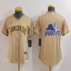 Youth Nike San Diego Padres blank beige majestic baseball jerseys 03