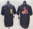 Nike St.Louis Cardinals blank black majestic baseball jerseys 02