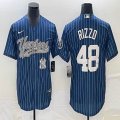 Nike New York Yankees #48 Anthony Rizzo blue majestic baseball Jersey Joint name 02