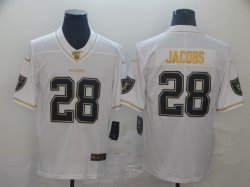 Nike Oakland Raiders #28 Josh Jacobs white throwback Color Rush Limited Jersey