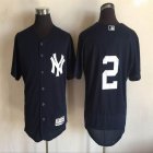 2016 New York Yankees #2 Derek Jeter dark blue Flexbase Authentic Collection Jerseys