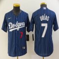 Youth Nike Los Angeles Dodgers #7 Julio Urias blue majestic baseball jersey-BD