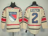 NY Rangers 2 LEETCH Dark white nhl jerseys