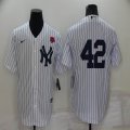 Nike New York Yankees #42 Rivera White throwback majestic baseball Jerseys-BD 01