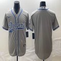 Nike Los Angeles Dodgers blank gray majestic baseball MLB jerseys -BD