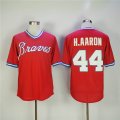 Atlanta Braves #44 Hank Aaron red throwback Mlb baseball Jersey