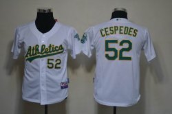 Oakland Athletics 52 CESPEDES white mlb kids jersey