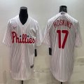 Nike Philadelphia Phillies #17 Rhys Hoskins white majestic Baseball Jersey Gradient -BD