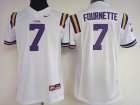 Women Nike LSU Tigers Leonard Fournette 7 College Football Jerseys - white