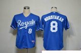 Kansas City Royals #8 Mike Moustakas Blue MLB Jerseys