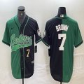 Nike Boston Celtics #7 Brown green black splits baseball jerseys Joint name-BD 01