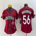 Women 2023 World Cup Mexico #56 Randy Arozarena red majestic baseball jerseys 11