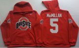 Ohio State Buckeyes Red #5 McMILLAN NCAA Hooded Sweatshirt