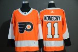 Adidas Philadelphia Flyers #11 Travis Konecny orange White hockey jersey-WL