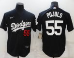 Nike Los Angeles Dodgers #55 Albert Pujols black majestic baseball jerseys