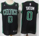 Jordan Logo Boston Celtics #0 Jayson Tatum black nba basketball jersey-S8