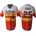 2011 MLB Houston Astros 25 CRUZ red jerseys