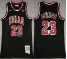 Chicago Bulls #23 Michael Jordan black Throwback nba basketball jerseys-XD