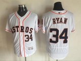 Houston Astros 34 Nolan Ryan white flexbase baseball Jerseys