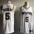 San Antonio Spurs #5 Dejounte Murray white nike nba jersey