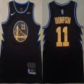 Nike Golden State Warriors #11 Klay Thompson black nba basketball jersey 75Th-XD