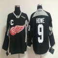 2015 Detroit Red Wings #9 Gordon Howe black ice hockey jersey