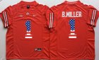 Ohio State Buckeyes Braxton Miller 1 USA flag NCAA Football Jersey - Red