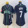 Youth 2023 World Cup Mexico #7 Julio Urias black majestic baseball jerseys 09