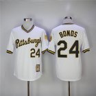 Pittsburgh Pirates #24 Barry Bonds throwback 1990-1997 white mlb baseball jersey