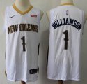 Nike New Orleans Pelicans #1 Zion Williamson white NBA basketball jerseys