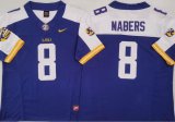 LSU Tigers Purple #8 Malik Nabers purple college football jerseys