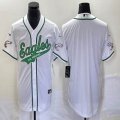 Nike Philadelphia Eagles blank white baseball jerseys Joint name-BD 02