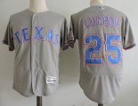 Texas Rangers #25 Jonathan Lucroy gray Flexbase Authentic Collection Jersey