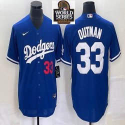 Nike Los Angeles Dodgers #33 James Outman blue majestic baseball jerseys