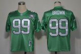 Philadelphia Eagles BROWN 99# green NFL Throwback Jerseys-ty