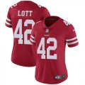 Women 49ers #42 Ronnie Lott nike red Color Rush Limited Jersey