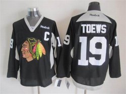 2015 Reebok Chicago Blackhawks #19 Jonathan Toews Black Ice Hockey Jersey C patch