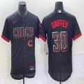 Nike Cincinnati Reds #30 Ken Griffey Jr black Flexbase Authentic Collection Jersey city blue-BD 02