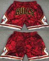 Chicago Bulls red NBA shorts with pocket