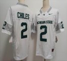 Michigan State Spartans #2 Aidan Chiles White College football jerseys-XST