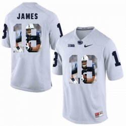 Custom Penn State #18 Jesse James white fashion college football jersey