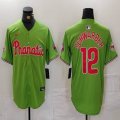 Nike Philadelphia Phillies #12 Kyle Schwarber green majestic baseball jerseys Joint name-BD