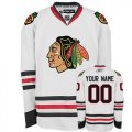 Reebok Chicago Blackhawks Customized White Road Authentic Man NHL Jersey